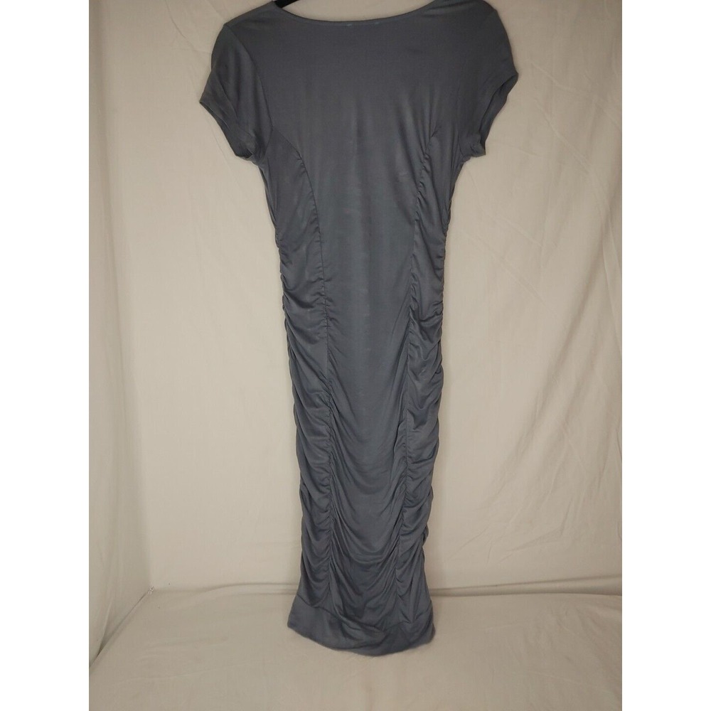 VENUE Grey Ruched Scoop Neck Dress, Sz XS Comfort Knee Length Dress - Picture 6 of 8